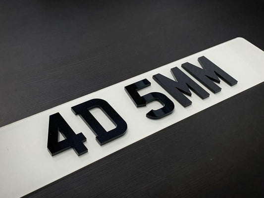 4D Premium Number Plate (5mm)